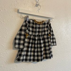 Zara baby girl plaid flannel dress size 9-12 months